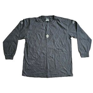 Vintage 90s New Orleans Saints Shirt Men Sz L Black NFL Long Sleeve Y2k Football